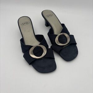 IRO‎ Dark Blue Heels with Metallic Detail